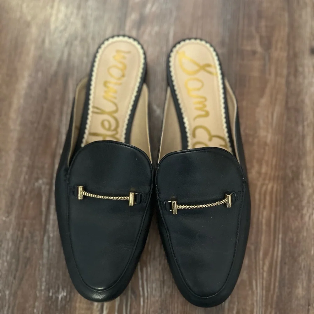 Sam Edelman Black Leather Loafers - Picture 2 of 4